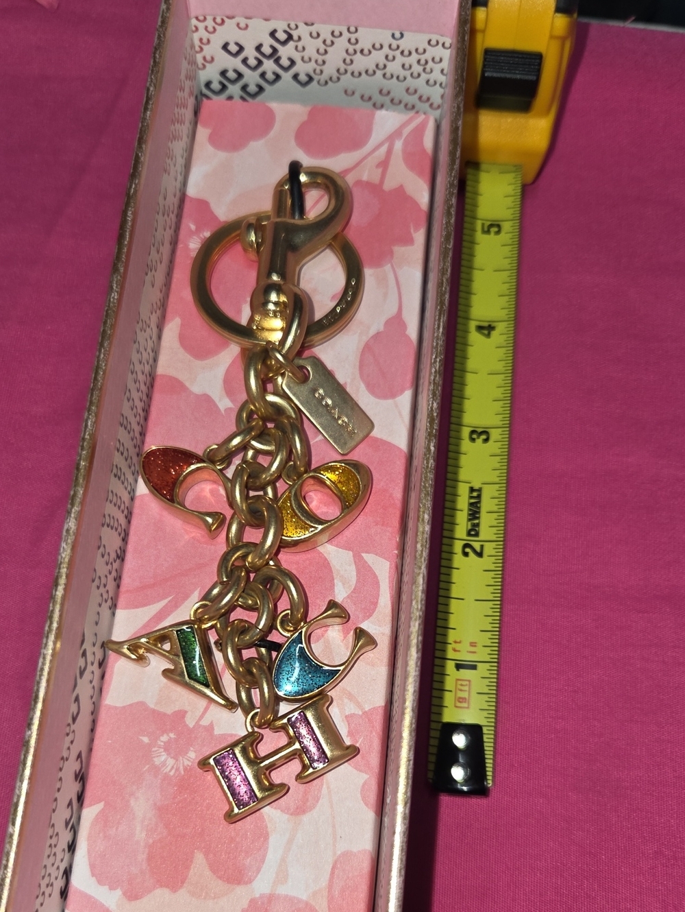 BNWT: C-O-A-C-H Keychain/Bag Charm. Never Used